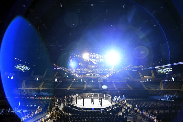 UNIONDALE, NY - JULY 22:  A general view of the Octagon prior to the UFC Fight Night event inside the Nassau Veterans Memorial Coliseum on July 22, 2017 in Uniondale, New York. (Photo by Josh Hedges/Zuffa LLC/Zuffa LLC via Getty Images)