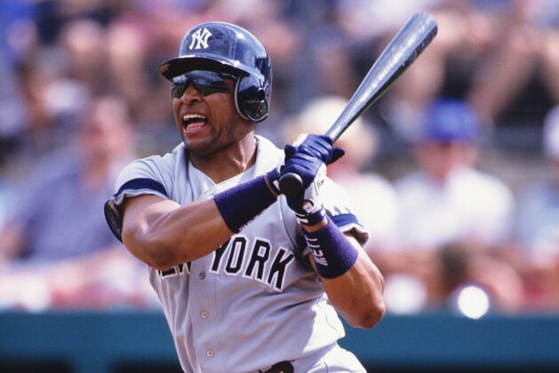 SARASOTA, FL - MARCH 1992:  Danny Tartabull #45 of the New York Yankees batting in a spring training game in March 1992 in Sarasota, Florida.  (Photo by Ronald C. Modra/Sports Imagery/Getty Images)
