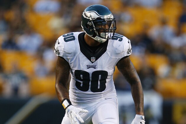 PITTSBURGH, PA - AUGUST 18:  Marcus Smith #90 of the Philadelphia Eagles in action during the game against the Pittsburgh Steelers on August 18, 2016 at Heinz Field in Pittsburgh, Pennsylvania.  (Photo by Justin K. Aller/Getty Images)