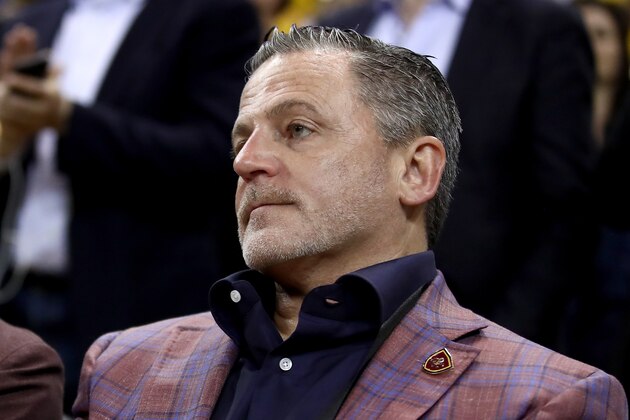 OAKLAND, CA - JUNE 01:  Cleveland Cavaliers owner Dan Gilbert looks on during Game 1 of the 2017 NBA Finals at ORACLE Arena on June 1, 2017 in Oakland, California. NOTE TO USER: User expressly acknowledges and agrees that, by downloading and or using this photograph, User is consenting to the terms and conditions of the Getty Images License Agreement.  (Photo by Ezra Shaw/Getty Images)