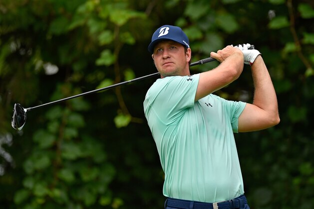 OAKVILLE, ON - JULY 27:  Hudson Swafford of the United States plays his shot from the 16th tee during round one of the RBC Canadian Open at Glen Abbey Golf Club on July 27, 2017 in Oakville, Canada.  (Photo by Minas Panagiotakis/Getty Images)