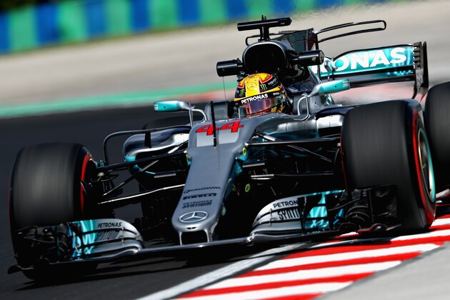 BUDAPEST, HUNGARY - JULY 28: Lewis Hamilton of Great Britain driving the (44) Mercedes AMG Petronas F1 Team Mercedes F1 WO8 on track during practice for the Formula One Grand Prix of Hungary at Hungaroring on July 28, 2017 in Budapest, Hungary. (Photo by Mark Thompson/Getty Images) BUDAPEST, HUNGARY - JULY 28: Lewis Hamilton of Great Britain driving the (44) Mercedes AMG Petronas F1 Team Mercedes F1 WO8 on track during practice for the Formula One Grand Prix of Hungary at Hungaroring on July 28, 2017 in Budapest, Hungary. (Photo by Mark Thompson/Getty Images)
