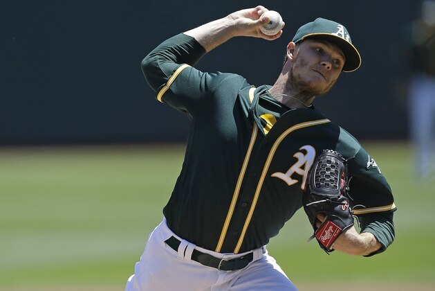 Oakland Athletics pitcher Sonny Gray works against the Tampa Bay Rays in the first inning of a baseball game Wednesday, July 19, 2017, in Oakland, Calif. (AP Photo/Ben Margot) Oakland Athletics pitcher Sonny Gray works against the Tampa Bay Rays in the first inning of a baseball game Wednesday, July 19, 2017, in Oakland, Calif. (AP Photo/Ben Margot)