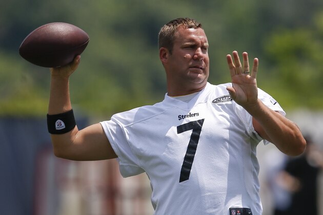 Pittsburgh Steelers quarterback Ben Roethlisberger (7) during NFL football minicamp, Tuesday, June 13, 2017, in Pittsburgh. (AP Photo/Keith Srakocic)