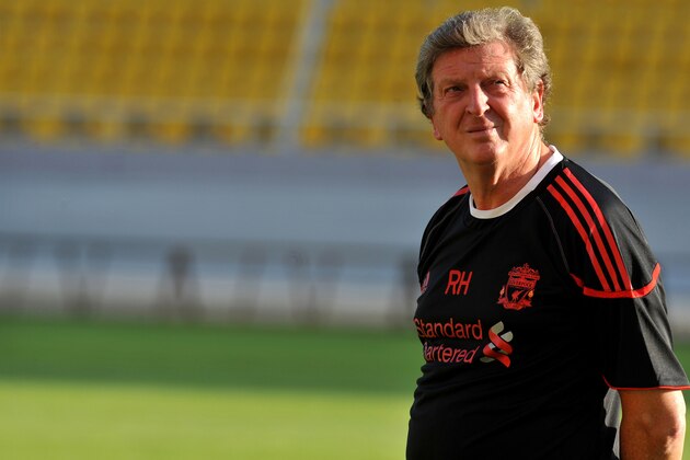 Liverpool football team manager Roy Hodgson walks on the pitch during a training session at the national arena in Skopje on July 28, 2010 on the eve of Liverpool's first official match this season against Rabotnicki in UEFA League third round qualifiers. New coach Hodgson says he could turn to Steven Gerrard earlier than expected for the first leg of Liverpool's Europa League qualifier against Rabotnicki on July 29. AFP PHOTO/STR (Photo credit should read STR/AFP/Getty Images) Liverpool football team manager Roy Hodgson walks on the pitch during a training session at the national arena in Skopje on July 28, 2010 on the eve of Liverpool's first official match this season against Rabotnicki in UEFA League third round qualifiers. New coach Hodgson says he could turn to Steven Gerrard earlier than expected for the first leg of Liverpool's Europa League qualifier against Rabotnicki on July 29. AFP PHOTO/STR (Photo credit should read STR/AFP/Getty Images)