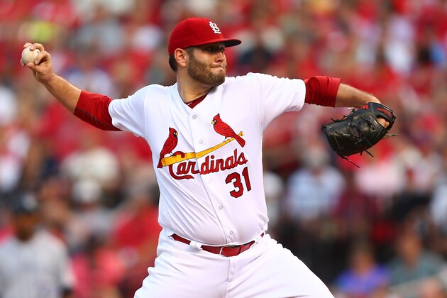 ST. LOUIS, MO - JULY 25: Lance Lynn #31 of the St. Louis Cardinals delivers a pitch against the Colorado Rockies in the second inning at Busch Stadium on July 25, 2017 in St. Louis, Missouri. (Photo by Dilip Vishwanat/Getty Images) ST. LOUIS, MO - JULY 25: Lance Lynn #31 of the St. Louis Cardinals delivers a pitch against the Colorado Rockies in the second inning at Busch Stadium on July 25, 2017 in St. Louis, Missouri. (Photo by Dilip Vishwanat/Getty Images)