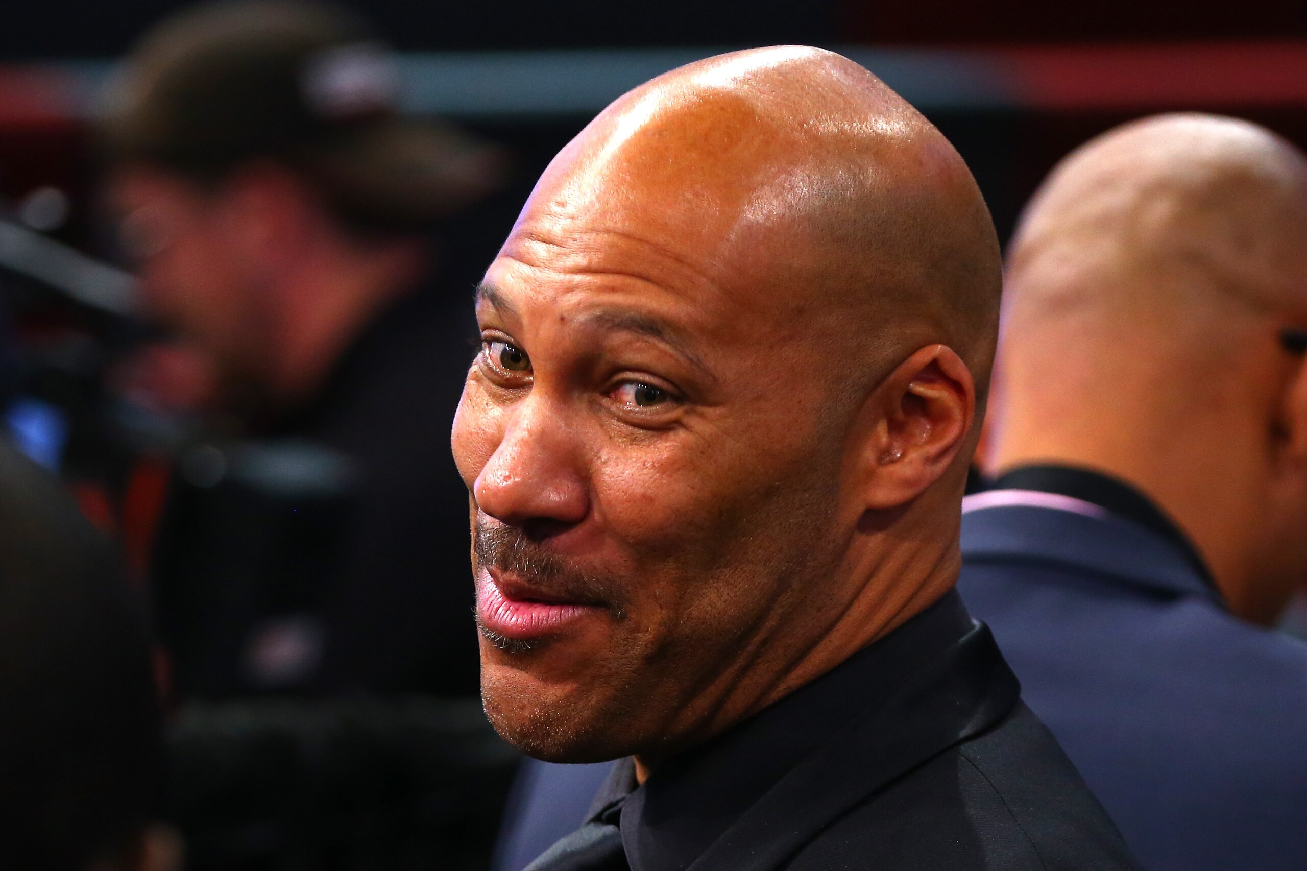 NEW YORK, NY - JUNE 22: LaVar Ball, father of Lonzo Ball, looks on during the first round of the 2017 NBA Draft at Barclays Center on June 22, 2017 in New York City. NOTE TO USER: User expressly acknowledges and agrees that, by downloading and or using this photograph, User is consenting to the terms and conditions of the Getty Images License Agreement. (Photo by Mike Stobe/Getty Images) NEW YORK, NY - JUNE 22: LaVar Ball, father of Lonzo Ball, looks on during the first round of the 2017 NBA Draft at Barclays Center on June 22, 2017 in New York City. NOTE TO USER: User expressly acknowledges and agrees that, by downloading and or using this photograph, User is consenting to the terms and conditions of the Getty Images License Agreement. (Photo by Mike Stobe/Getty Images)
