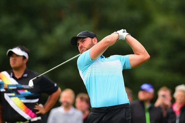 HAMBURG, GERMANY - JULY 29:  Jordan Smith of England plays his first shot on the 2nd tee during the Porsche European Open - Day Three at Green Eagle Golf Course on July 29, 2017 in Hamburg, Germany.  (Photo by Tony Marshall/Getty Images)
