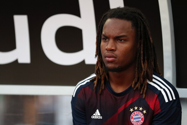SHENZHEN, CHINA - JULY 22: #35 Renato Sanches of FC Bayern Muenchen looks on during the 2017 International Champions Cup football match between AC Milan and FC Bayern Muenchen on July 22, 2017 in Shenzhen, China. (Photo by Zhong Zhi/Getty Images)