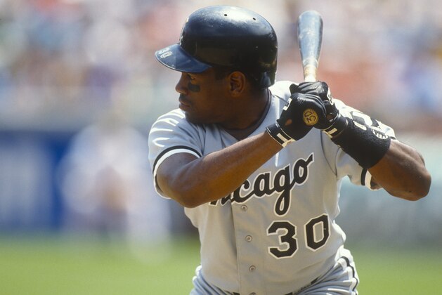 CHICAGO - UNDATED: Tim Raines of the Chicago White Sox bats during an MLB game at the Oakland-Alameda County Coliseum versus the Oakland Athletics. Raines played for the White Sox from 1991-1995. (Photo by Ron Vesely/MLB Photos via Getty Images) CHICAGO - UNDATED: Tim Raines of the Chicago White Sox bats during an MLB game at the Oakland-Alameda County Coliseum versus the Oakland Athletics. Raines played for the White Sox from 1991-1995. (Photo by Ron Vesely/MLB Photos via Getty Images)