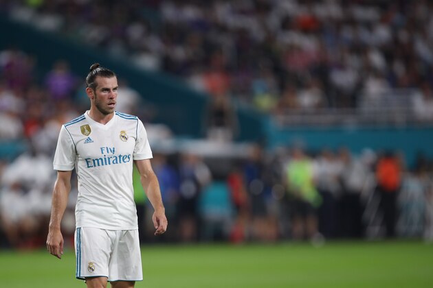 MIAMI GARDENS, FL - JULY 29: Gareth Bale of Real Madrid during the International Champions Cup 2017 match between Real Madrid and FC Barcelona at Hard Rock Stadium on July 29, 2017 in Miami Gardens, Florida. (Photo by Robbie Jay Barratt - AMA/Getty Images)