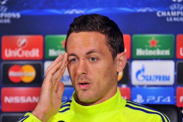 Chelsea's Serbian midfielder Nemanja Matic attends a press conference at Chelsea's training ground in the village of Stoke D'Abernon, south of London, England on October 20, 2014 ahead of the forthcoming UEFA Champions League group G football match against NK Maribor. AFP PHOTO / GLYN KIRK        (Photo credit should read GLYN KIRK/AFP/Getty Images)