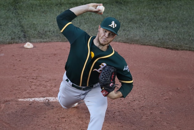 TORONTO, ON - JULY 25: Sonny Gray #54 of the Oakland Athletics delivers a pitch in the first inning during MLB game action against the Toronto Blue Jays at Rogers Centre on July 25, 2017 in Toronto, Canada. (Photo by Tom Szczerbowski/Getty Images) TORONTO, ON - JULY 25: Sonny Gray #54 of the Oakland Athletics delivers a pitch in the first inning during MLB game action against the Toronto Blue Jays at Rogers Centre on July 25, 2017 in Toronto, Canada. (Photo by Tom Szczerbowski/Getty Images)