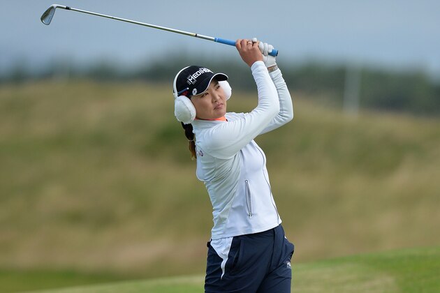 TROON, SCOTLAND - JULY 28: So Yeon Ryu of Korea plays her second shot to the 17th during the second day of the Aberdeen Asset Management Ladies Scottish Open at Dundonald Links Golf Course on July 28, 2017 in Troon, Scotland. (Photo by Mark Runnacles/Getty Images)