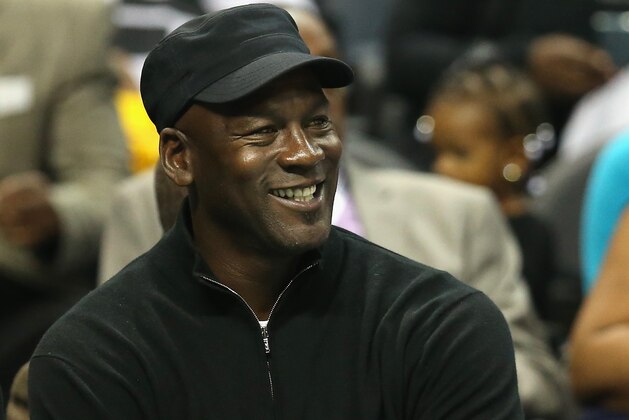 CHARLOTTE, NC - NOVEMBER 03:  Owner of the Charlotte Hornets, Michael Jordan, watches on during their game against the Chicago Bulls at Time Warner Cable Arena on November 3, 2015 in Charlotte, North Carolina. NOTE TO USER: User expressly acknowledges and agrees that, by downloading and or using this photograph, User is consenting to the terms and conditions of the Getty Images License Agreement.  (Photo by Streeter Lecka/Getty Images)