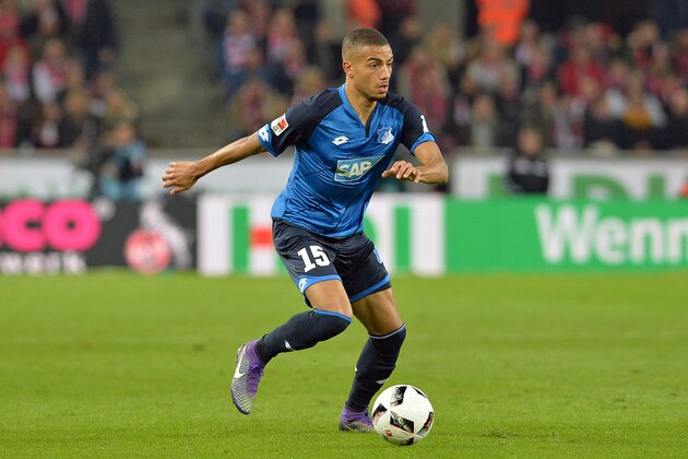 COLOGNE, GERMANY - APRIL 21: Jeremy Toljan of Hoffenheim in action during the Bundesliga match between 1. FC Koeln and TSG 1899 Hoffenheim at RheinEnergieStadion on April 21, 2017 in Cologne, Germany. (Photo by TF-Images/Getty Images)