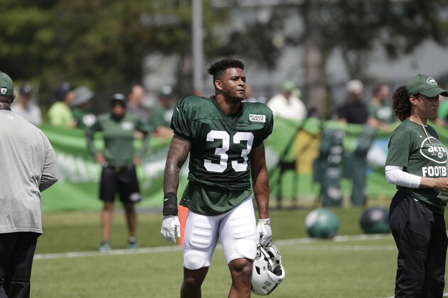 New York Jets Jamal Adams participates in a NFL football training camp in Florham Park, N.J., Monday, July 31, 2017. (AP Photo/Seth Wenig)
