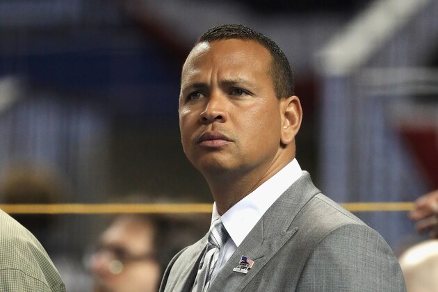 MIAMI, FL - JULY 11:  Former MLB player Alex Rodriguez attends batting practice for the 88th MLB All-Star Game at Marlins Park on July 11, 2017 in Miami, Florida.  (Photo by Mike Ehrmann/Getty Images)