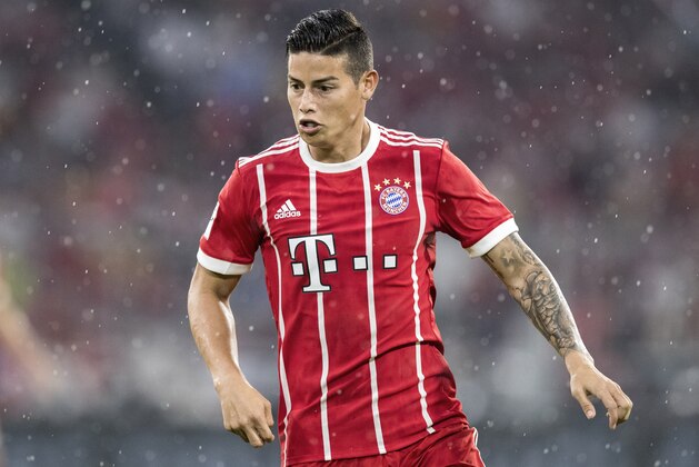 MUNICH, GERMANY - AUGUST 01:  James Rodriguez of FC Bayern Muenchen  runs during the Audi Cup 2017 match between Bayern Muenchen and Liverpool FC at Allianz Arena on August 1, 2017 in Munich, Germany.  (Photo by Boris Streubel/Getty Images)