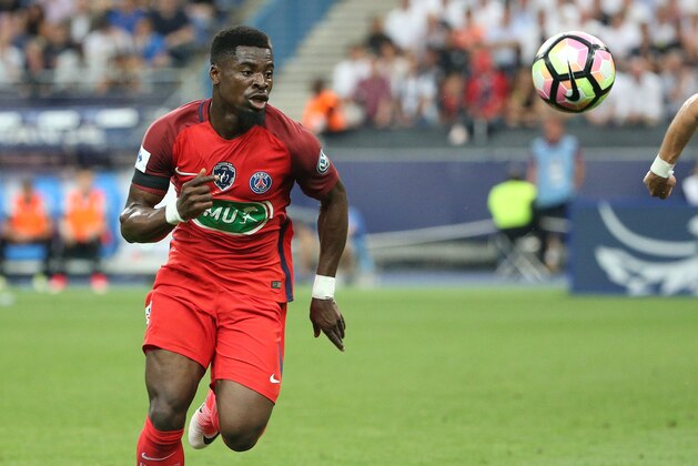 PARIS, FRANCE - MAY 27: Serge Aurier of PSG during the French Cup final (Coupe de France) between Paris Saint-Germain and SCO Angers at Stade de France on May 27, 2017 in Saint-Denis near Paris, France. (Photo by Jean Catuffe/Getty Images)