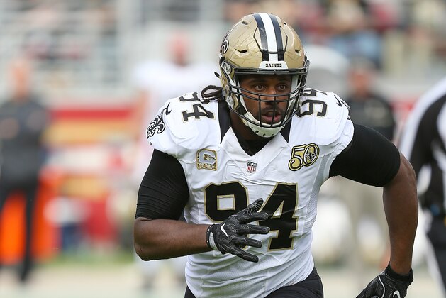New Orleans Saints defensive end Cameron Jordan in action against the San Francisco 49ers during an NFL football game Sunday, Nov. 6, 2016, in Santa Clara, CA. The Saints pummeled the Niners 41-23. (Daniel Gluskoter/AP Images for Panini)