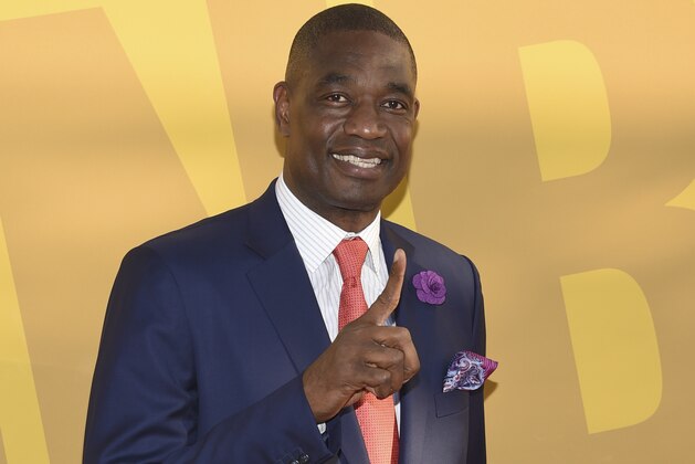 Dikembe Mutombo arrives at the NBA Awards at Basketball City at Pier 36 on Monday, June 26, 2017, in New York. (Photo by Evan Agostini/Invision/AP)