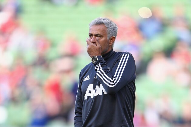 DUBLIN, IRELAND - AUGUST 02:  Manchester United manager Jose Mourinho during the International Champions Cup match between Manchester United and Sampdoria at Aviva Stadium on August 2, 2017 in Dublin, Ireland.  (Photo by Ian Walton/Getty Images)