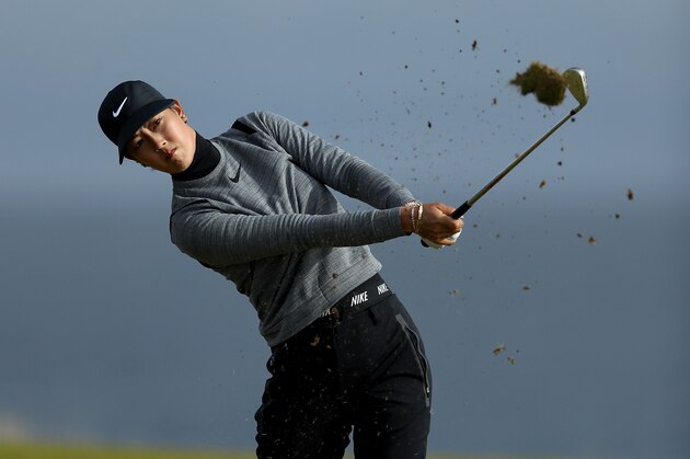 KINGSBARNS, SCOTLAND - AUGUST 03:  Michelle Wie of the United States plays her second shot on the fourth hole during the first round of the Ricoh Women's British Open at Kingsbarns Golf Links, on August 3, 2017 in Kingsbarns, Scotland.  (Photo by David Cannon/Getty Images)