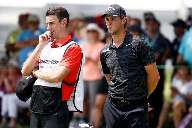 AKRON, OH - AUGUST 03:  Thomas Pieters of Belgium looks on from the ninth green during the first round of the World Golf Championships - Bridgestone Invitational at Firestone Country Club South Course on August 3, 2017 in Akron, Ohio.  (Photo by Gregory Shamus/Getty Images)