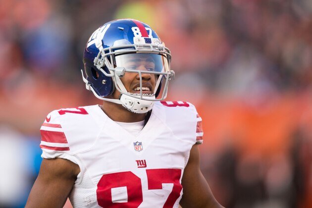 Nov 27, 2016; Cleveland, OH, USA; New York Giants wide receiver Sterling Shepard (87) during the third quarter between the Cleveland Browns and the New York Giants at FirstEnergy Stadium. The Giants won 27-13. Mandatory Credit: Scott R. Galvin-USA TODAY Sports