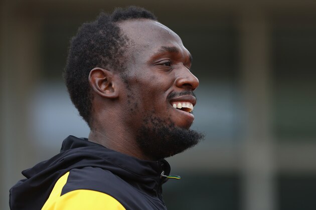 LONDON, ENGLAND - AUGUST 02:  Usain Bolt of Jamaica during a training session ahead of the 17th IAAF World Athletics Championships London 2017 on August 2, 2017 in London, United Kingdom.  (Photo by Michael Steele/Getty Images)