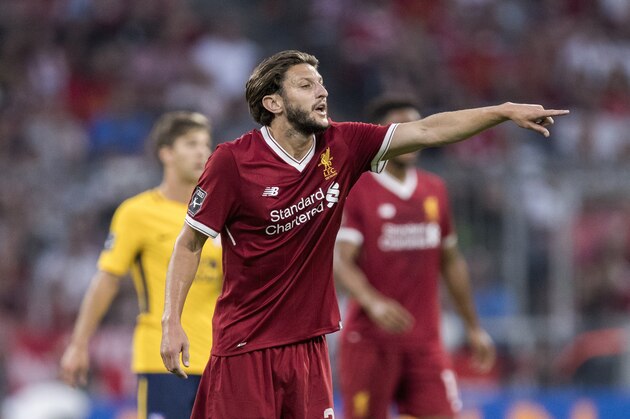 MUNICH, GERMANY - AUGUST 02:  Adam Lallana of Liverpool FC gestures during the Audi Cup 2017 match between Liverpool FC and Atletico Madrid at Allianz Arena on August 2, 2017 in Munich, Germany.  (Photo by Boris Streubel/Getty Images)