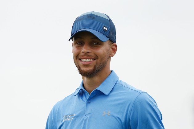HAYWARD, CA - AUGUST 03: Stephen Curry look on from the ninth hole during round one of the Ellie Mae Classic at TCP Stonebrae on August 3, 2017 in Hayward, California.  (Photo by Lachlan Cunningham/Getty Images)