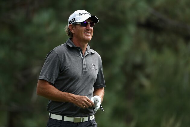 RENO, NV - AUGUST 05:  Greg Owen of England walkds down the ninth hole during the third round of the Barracuda Championship at Montreux Country Club on August 5, 2017 in Reno, Nevada.  (Photo by Christian Petersen/Getty Images)