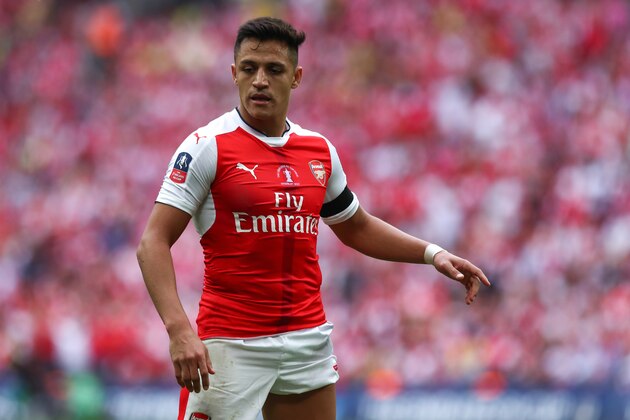 LONDON, ENGLAND - MAY 27: Alexis Sanchez of Arsenal  during the Emirates FA Cup Final match between Arsenal and Chelsea at Wembley Stadium on May 27, 2017 in London, England. (Photo by Robbie Jay Barratt - AMA/Getty Images)