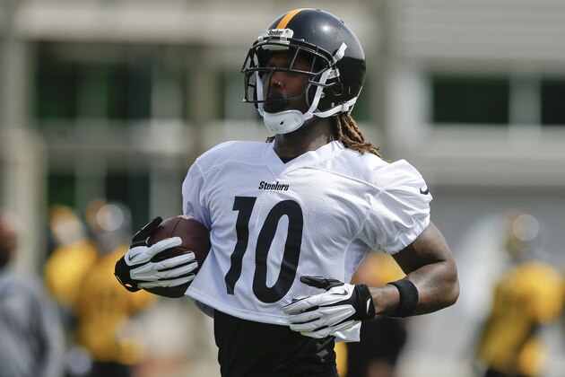 Pittsburgh Steelers wide receiver Martavis Bryant (10) during an NFL football practice, Tuesday, May 23, 2017, in Pittsburgh. (AP Photo/Keith Srakocic)