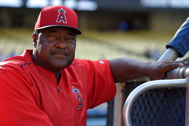 LOS ANGELES, CA - JULY 31: A portrait-like view of hitting coach Don Baylor #25 of the Los Angeles Angels of Anaheim during batting practice before the game against the Los Angeles Dodgers at Dodger Stadium on July 31, 2015 in Los Angeles, California. (Photo by Matt Brown/Angels Baseball LP/Getty Images) LOS ANGELES, CA - JULY 31: A portrait-like view of hitting coach Don Baylor #25 of the Los Angeles Angels of Anaheim during batting practice before the game against the Los Angeles Dodgers at Dodger Stadium on July 31, 2015 in Los Angeles, California. (Photo by Matt Brown/Angels Baseball LP/Getty Images)