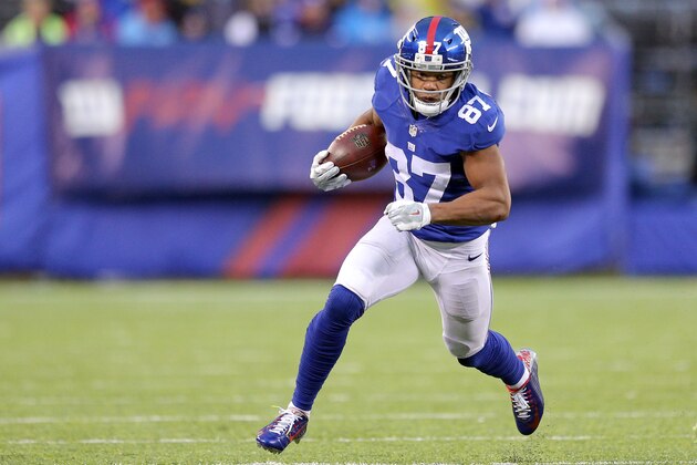 New York Giants wide receiver Sterling Shepard (87) in action against the Detroit Lions during an NFL game at MetLife Stadium in East Rutherford, N.J. on Sunday, Dec. 18, 2016. (AP Photo/Brad Penner)