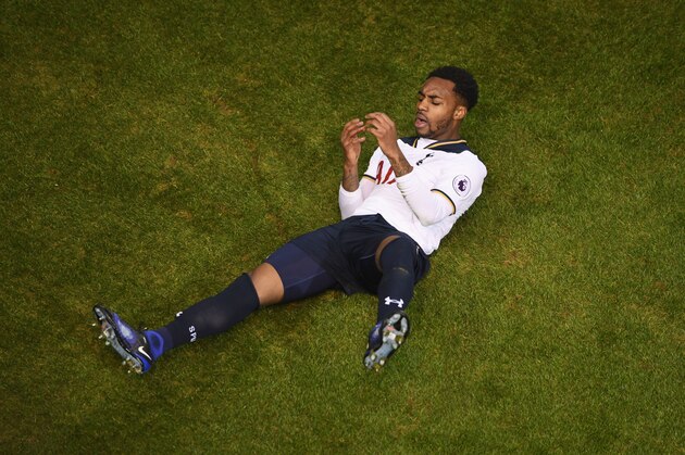 LONDON, ENGLAND - JANUARY 04: Danny Rose of Tottenham Hotspur reacts during the Premier League match between Tottenham Hotspur and Chelsea at White Hart Lane on January 4, 2017 in London, England.  (Photo by Mike Hewitt/Getty Images)