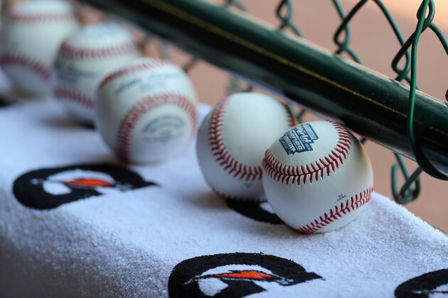 SOUTH WILLIAMSPORT, PA - AUGUST 28: Baseballs sit on a ledge during the first inning of the Little League World Series Championship Game between the Mid-Atlantic Team from New York and the Asia-Pacific team from South Korea at Lamade Stadium on August 28, 2016 in South Williamsport, Pennsylvania.  (Photo by Rob Carr/Getty Images)