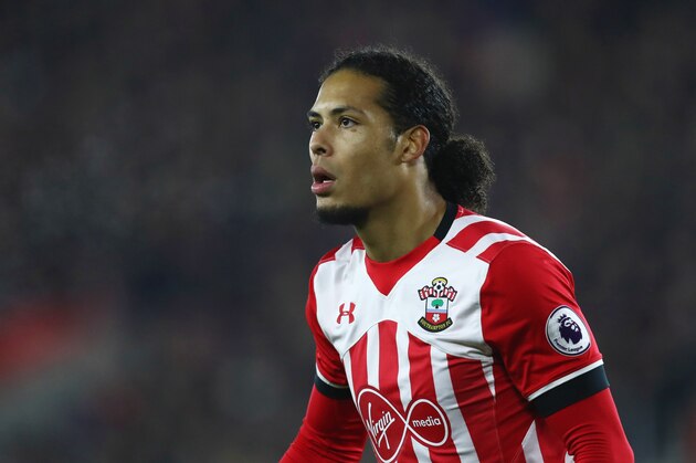 SOUTHAMPTON, ENGLAND - DECEMBER 28:  Virgil van Dijk of Southampton looks on during the Premier League match between Southampton and Tottenham Hotspur at St Mary's Stadium on December 28, 2016 in Southampton, England.  (Photo by Julian Finney/Getty Images)