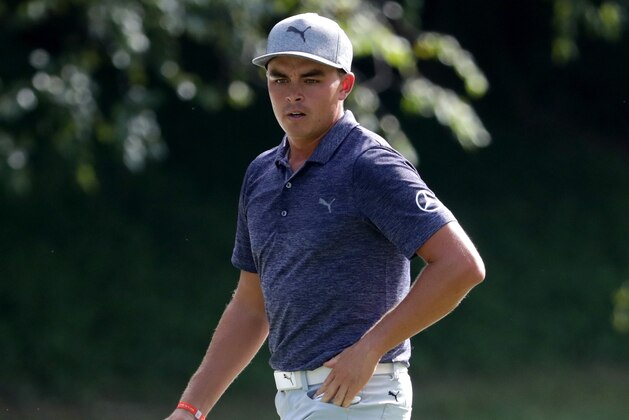 CHARLOTTE, NC - AUGUST 10:  Rickie Fowler of the United States waits to putt on the 12th hole during the first round of the 2017 PGA Championship at Quail Hollow Club on August 10, 2017 in Charlotte, North Carolina.  (Photo by Streeter Lecka/Getty Images)