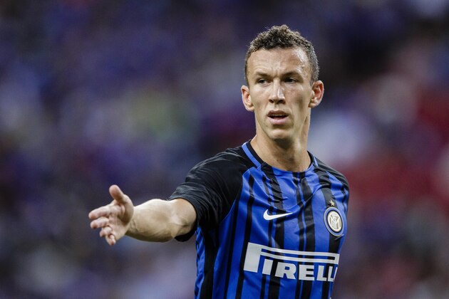 SINGAPORE, SINGAPORE - JULY 29: FC Internazionale Forward Ivan Perisic gestures during the International Champions Cup 2017 match between FC Internazionale and Chelsea FC on July 29, 2017 in Singapore. (Photo by Power Sport Images/Getty Images)