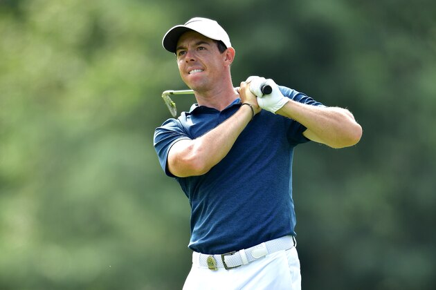 CHARLOTTE, NC - AUGUST 13:  Rory McIlroy of Northern Ireland plays his shot from the third tee during the final round of the 2017 PGA Championship at Quail Hollow Club on August 13, 2017 in Charlotte, North Carolina.  (Photo by Stuart Franklin/Getty Images)