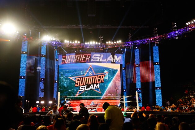 NEW YORK, NY - AUGUST 23:  General atmosphere at the WWE SummerSlam 2015 at Barclays Center of Brooklyn on August 23, 2015 in New York City.  (Photo by JP Yim/Getty Images)