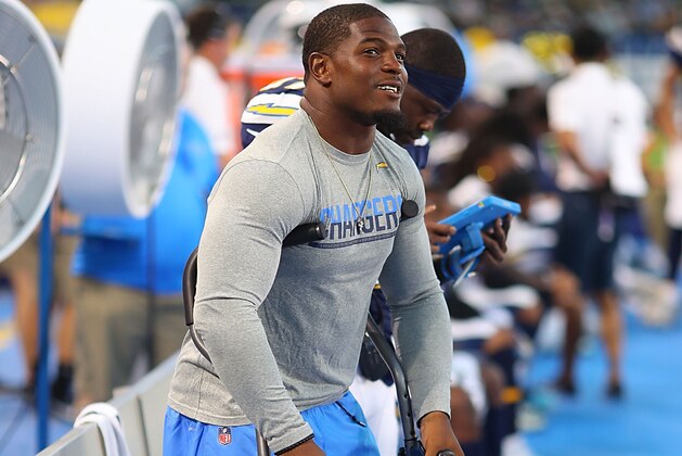 CARSON, CA - AUGUST 13: Denzel Perryman #52 of the Los Angeles Chargers watches from the sideline in the fourth quarter against the Seattle Seahawks at StubHub Center on August 13, 2017 in Carson, California.  (Photo by Joe Scarnici/Getty Images)