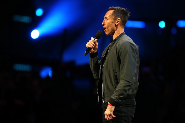 TORONTO, ON - FEBRUARY 14: Former NBA player Steve Nash speaks during the NBA All-Star Game 2016 at the Air Canada Centre on February 14, 2016 in Toronto, Ontario. NOTE TO USER: User expressly acknowledges and agrees that, by downloading and/or using this Photograph, user is consenting to the terms and conditions of the Getty Images License Agreement.  (Photo by Elsa/Getty Images)