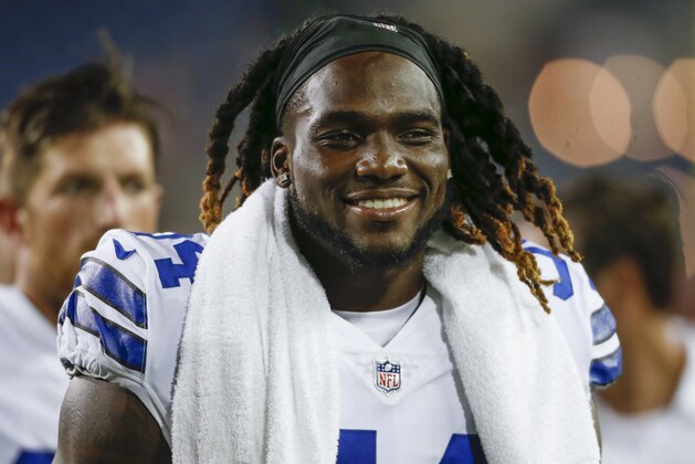 Dallas Cowboys outside linebacker Jaylon Smith (54) walks off the field after beating the Arizona Cardinals 20-18 in the Pro Football Hall of Fame NFL preseason game in Canton, Ohio, Thursday, Aug. 3, 2017. (AP Photo/Ron Schwane)
