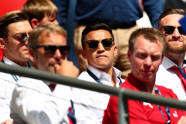 LONDON, ENGLAND - AUGUST 06:  Alexis Sanchez of Arsenal looks on before the FA Community Shield match between Chelsea and Arsenal at Wembley Stadium on August 6, 2017 in London, England.  (Photo by Dan Istitene/Getty Images)