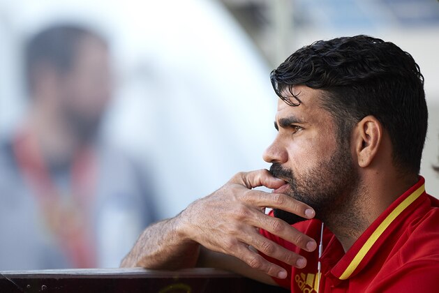 MURCIA, SPAIN - JUNE 07:  Diego Costa looks on prior the international friendly match between Spain and Colombia at Nueva Condomina stadium on June 7, 2017 in Murcia, Spain.  (Photo by fotopress/Getty Images)